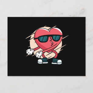 Floss heart postcard