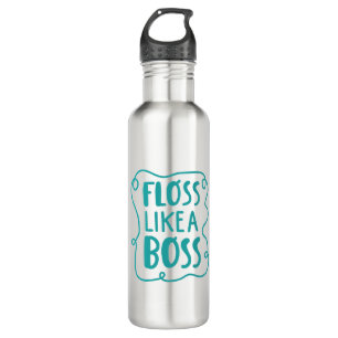 Floss Like A Boss Dental Phrase 710 Ml Water Bottle
