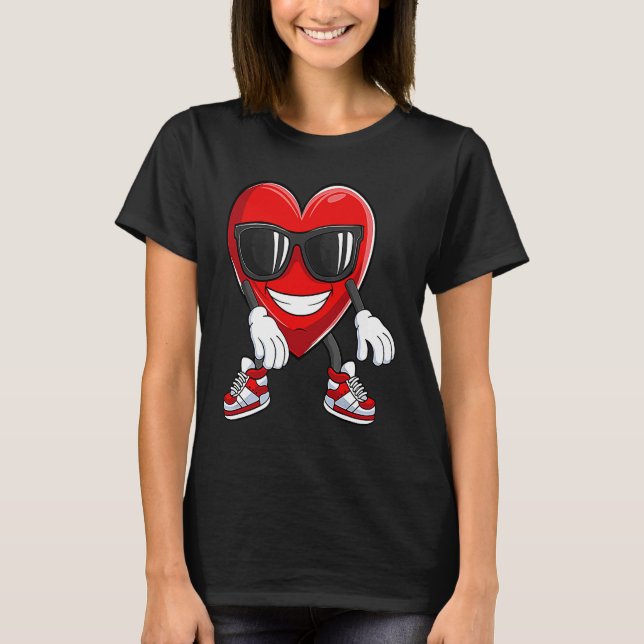 Floss Like a Boss Hearts Valentines Day Boys Girls T-Shirt (Front)