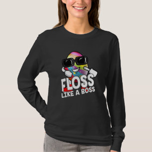 Floss Like A Boss Sunglasses Egg Flossing Easter B T-Shirt