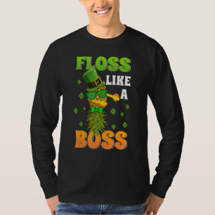 Floss Like A Boss Swag Funny Pineapple Shamrocks P T-Shirt