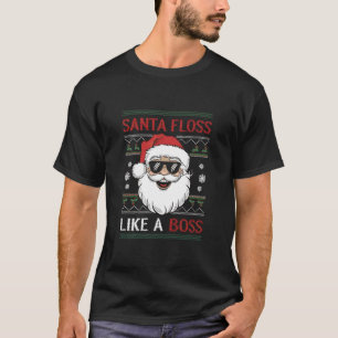 Floss Like Boss Funny Santa Christmas T-Shirt