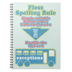 Floss Rule Phonics Learning English Language Notebook