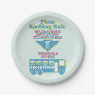 Floss Rule Phonics Learning English Language Paper Plate