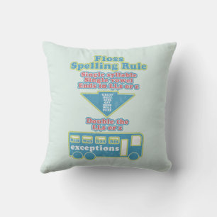 Floss Rule Phonics Learning English Language Throw Pillow