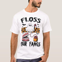 Floss Your Fangs Funny Ghost Dental Halloween