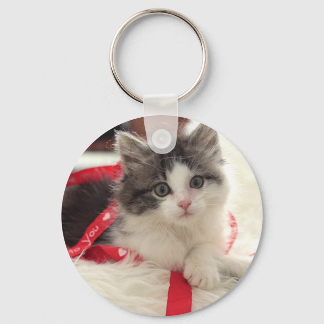 Flossie the Kitten Keychain (Front)