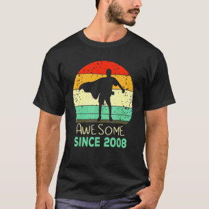 Flossing Boy Awesome Since 2008 14th Birthday Mens T-Shirt