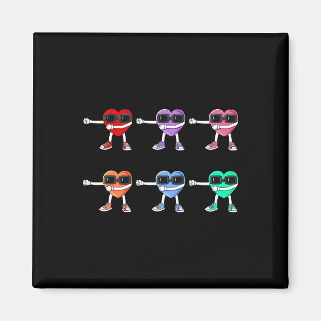 Flossing Hearts Valentines Day Floss Like A Boss B Magnet (Front)