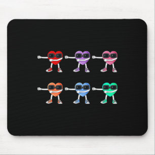 Flossing Hearts Valentines Day Floss Like A Boss B Mouse Pad