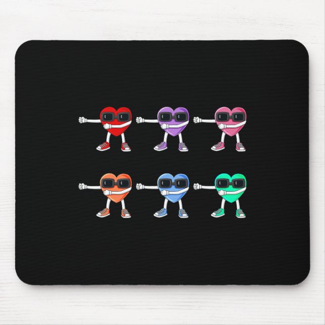 Flossing Hearts Valentines Day Floss Like A Boss B Mouse Pad (Front)