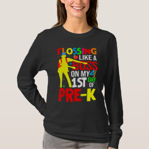 Flossing Like A Boss On My First Day Of Pre-k Stud T-Shirt