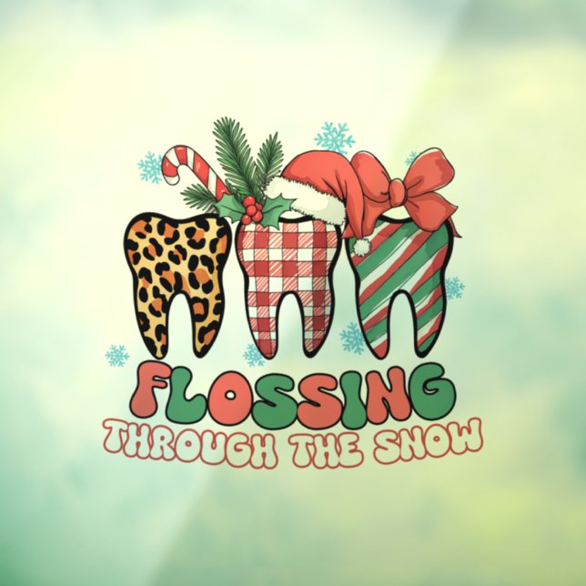 Flossing Through The Snow Window Cling (Sheet 3)