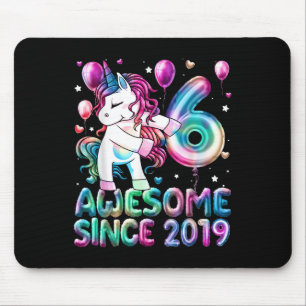 Flossing Unicorn 6 Year Old 6th Birthday Girl Unic Mouse Pad