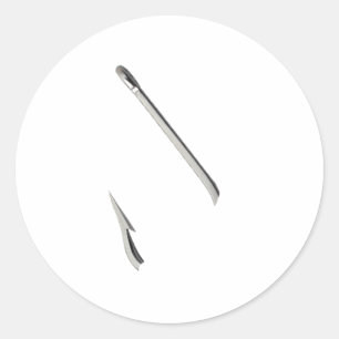 Flotsam Fish Hook Classic Round Sticker