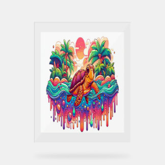 Flottes de tortue dans le Jardin Liquid.