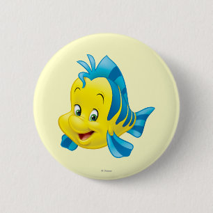 Flounder 2 Inch Round Button