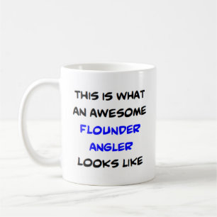flounder angler, awesome coffee mug