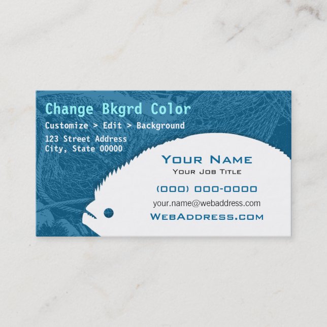 Flounder Fish Business Card (Front)