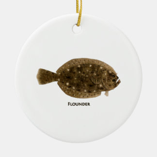 Flounder Logo Ceramic Ornament