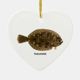 Flounder Logo Ceramic Ornament