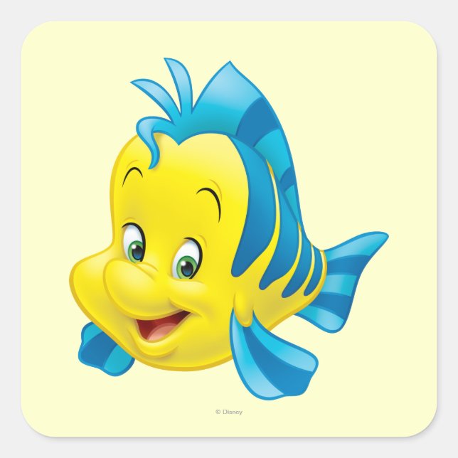 Flounder Square Sticker (Front)