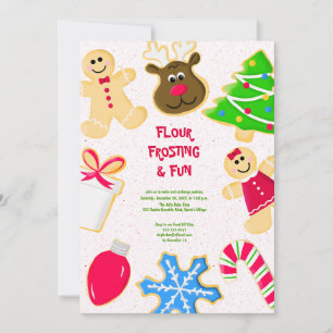 Flour Frosting Fun Kids Cookie Exchange Party Invitation