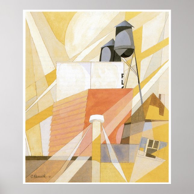 Flour Mill (Factory), Charles Demuth Poster (Front)