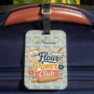 Flour Power Cottage Baking Club Luggage Tag