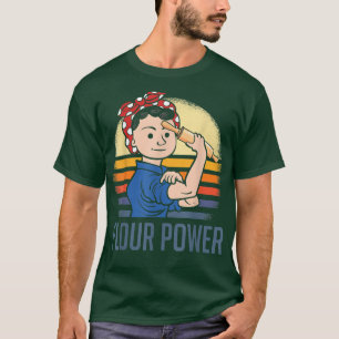 Flour Power Funny Baking Mom Baker  T-Shirt