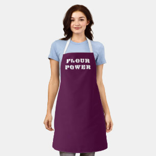 Flour Power Plum Baking Apron