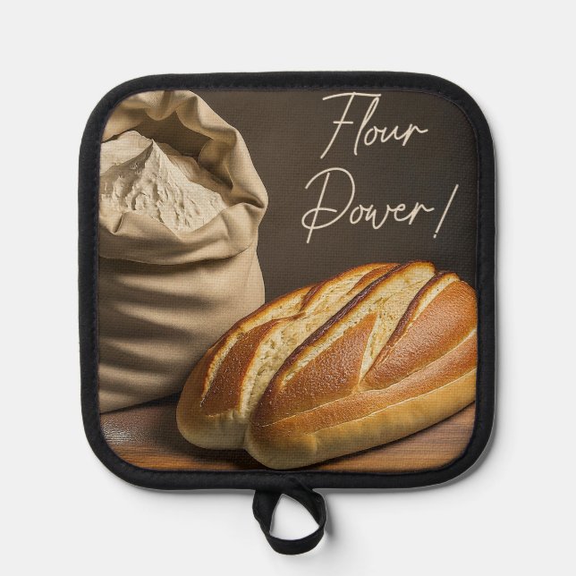 Flour Power Pot Holder (Front)