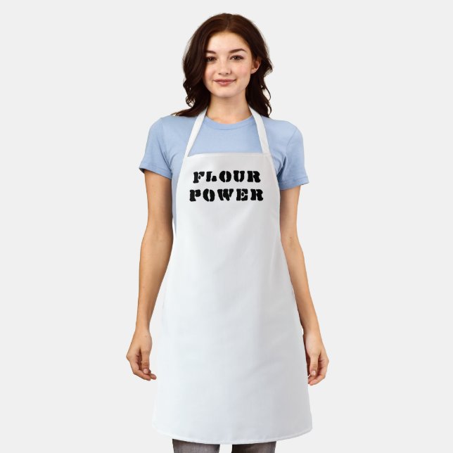 Flour Power White Apron (Worn)