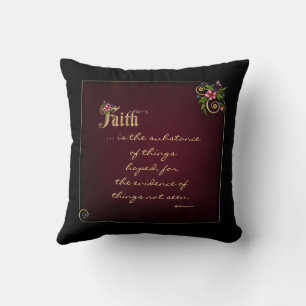 Flourina Faith Verse - Customizable Throw Pillow