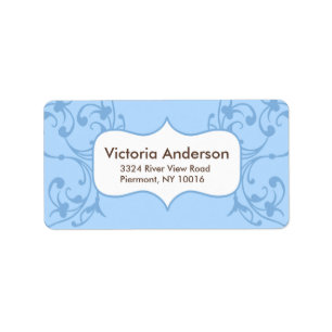 Flourish Accent Frame Return Address Labels. Label