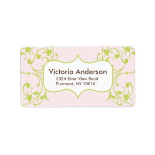 Flourish Accent Frame Return Address Labels. Label
