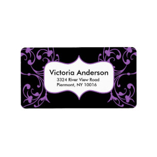 Flourish Accent Frame Return Address Labels. Label