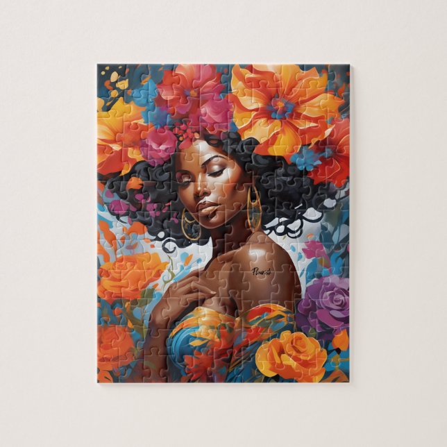 Flourish African American Black Woman Jigsaw Puzzle (Vertical)