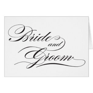 Flourish Bride and Groom Reception Sign