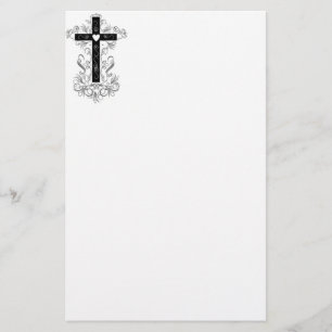 Flourish cross stationery