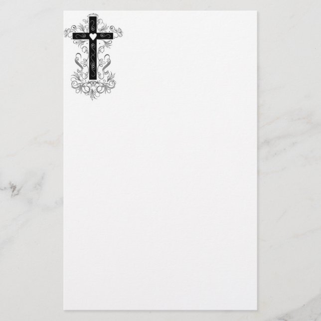 Flourish cross stationery (Front)