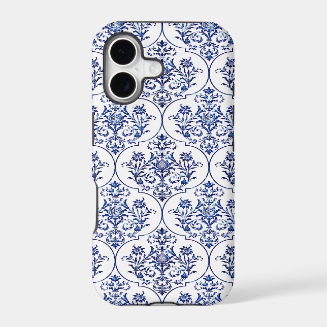 Flourish Damask Pattern - blue (Back)