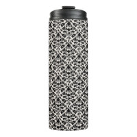 Flourish Damask Rpt Pattern Black on Cream