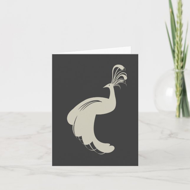 FLOURISH de PAON dans le carte pour notes BRONZAGE (Devant)