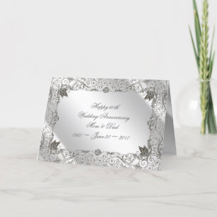 Flourish Diamond 60th Anniversary Greeting Card