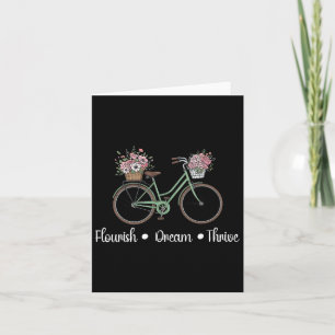 Flourish Dream Thrive Floral Bike Subtle 8647 Trum Card