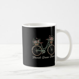 Flourish Dream Thrive Floral Bike Trump Subtle Res Coffee Mug