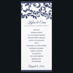 Flourish Elegant Wedding Program | Navy Blue<br><div class="desc">This elegant wedding program features a beautiful flourish design at the top. The design is set in navy blue, but you can change it to anything you like just by changing the background colour. HOW TO CHANGE YOUR COLORS 1. Choose "CUSTOMIZE MORE", "PERSONALIZE" and choose a new "Background Colour" to...</div>