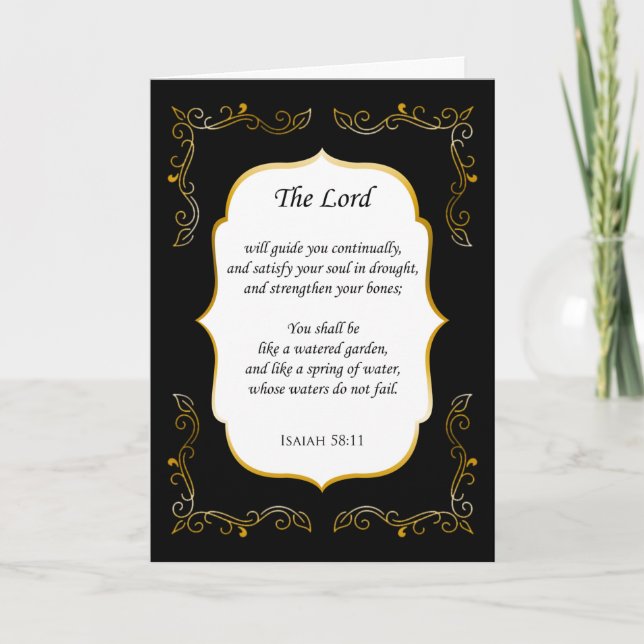 Flourish Encouragement Bible Verse Sympathy Card (Front)