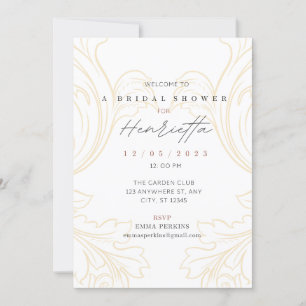 Flourish Filigree Bridal Shower Invite